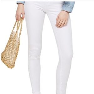TopShop Moto Leigh White Skinny Jeans 28W x 30L
